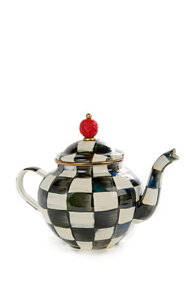 Courtly Check Enamel Teapot